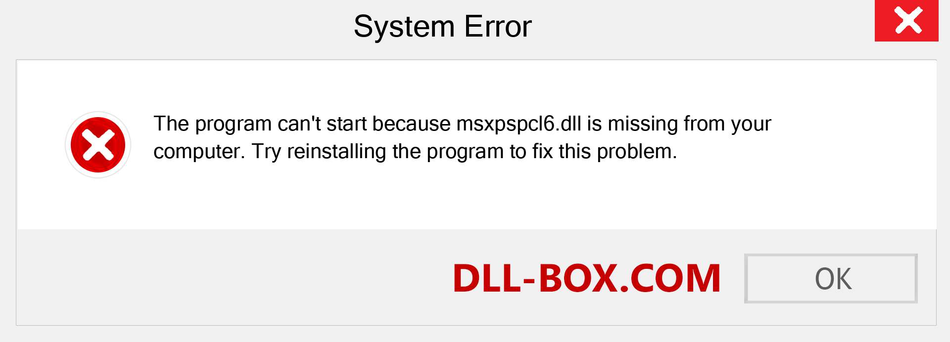  msxpspcl6.dll file is missing?. Download for Windows 7, 8, 10 - Fix  msxpspcl6 dll Missing Error on Windows, photos, images